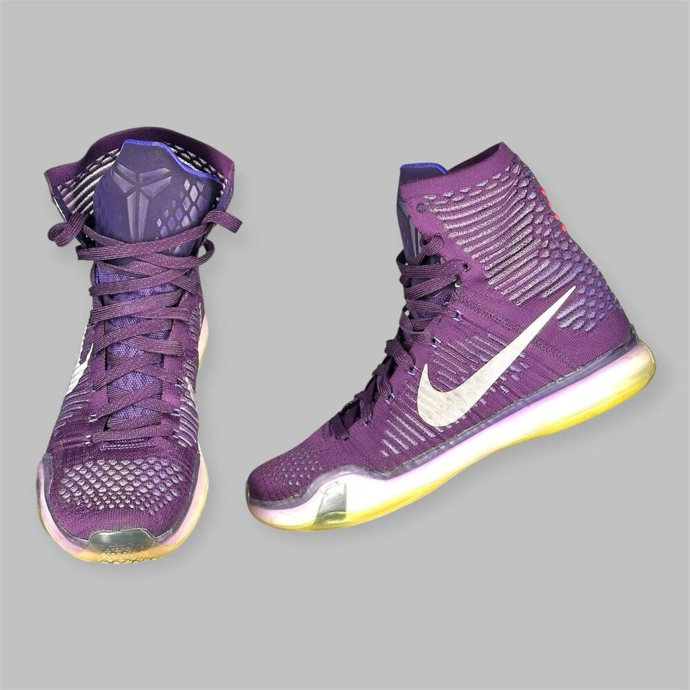 Nike Kobe X Elite High Team Purple Mens Size 10  718763-505 Basketball Shoes
